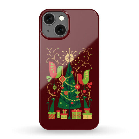 Vintage Christmas Tree Decorating Phone Case